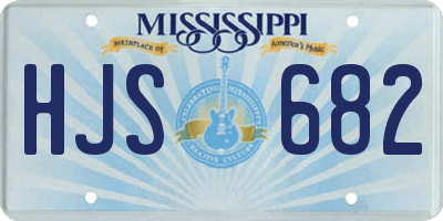 MS license plate HJS682
