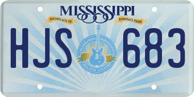 MS license plate HJS683