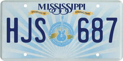 MS license plate HJS687