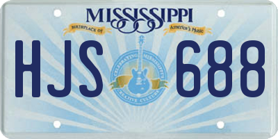 MS license plate HJS688