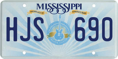 MS license plate HJS690