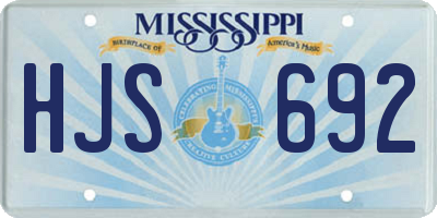 MS license plate HJS692