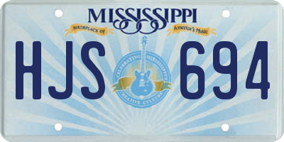 MS license plate HJS694