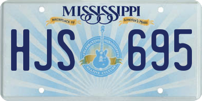 MS license plate HJS695