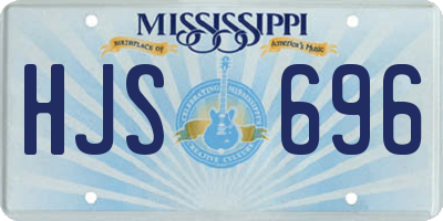 MS license plate HJS696