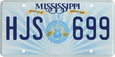 MS license plate HJS699