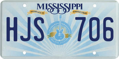 MS license plate HJS706