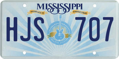 MS license plate HJS707