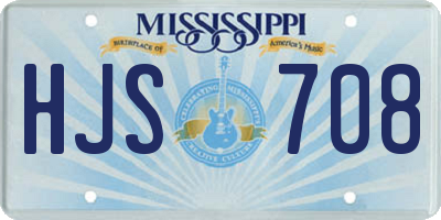 MS license plate HJS708