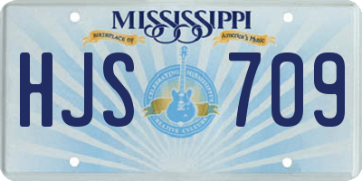 MS license plate HJS709