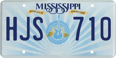 MS license plate HJS710