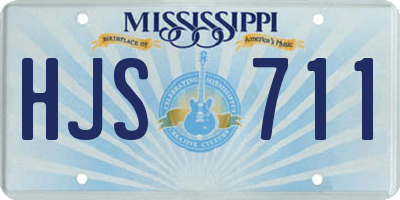 MS license plate HJS711