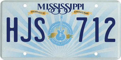 MS license plate HJS712