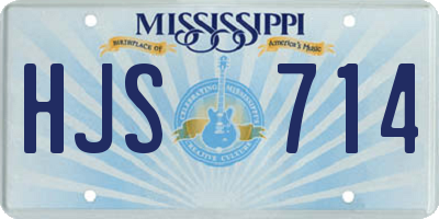 MS license plate HJS714