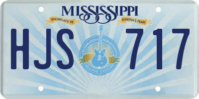 MS license plate HJS717
