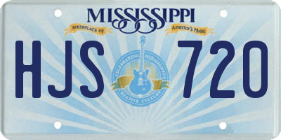 MS license plate HJS720