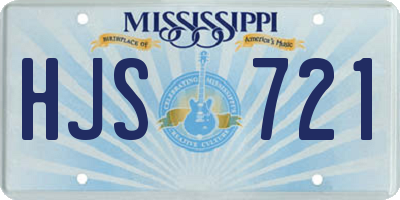 MS license plate HJS721