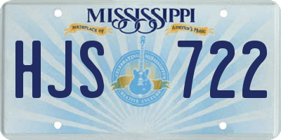 MS license plate HJS722