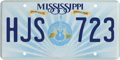 MS license plate HJS723