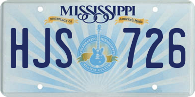 MS license plate HJS726