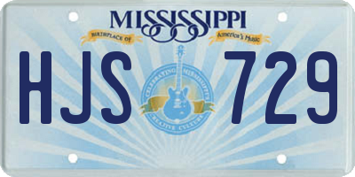 MS license plate HJS729