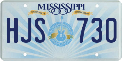 MS license plate HJS730
