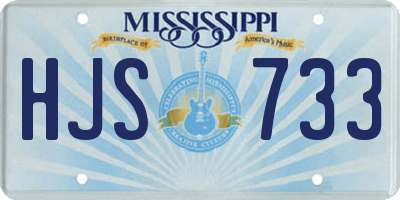 MS license plate HJS733