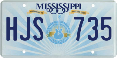 MS license plate HJS735