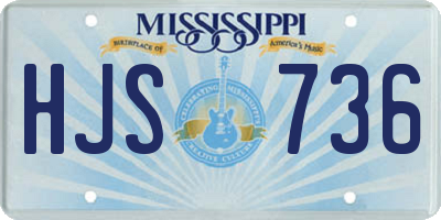 MS license plate HJS736
