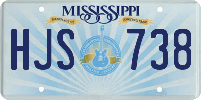 MS license plate HJS738