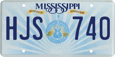MS license plate HJS740