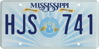 MS license plate HJS741