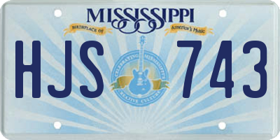 MS license plate HJS743