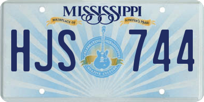 MS license plate HJS744