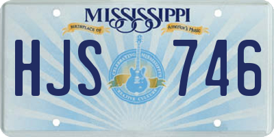 MS license plate HJS746