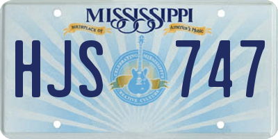 MS license plate HJS747