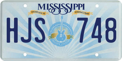 MS license plate HJS748