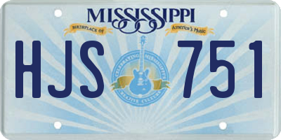 MS license plate HJS751