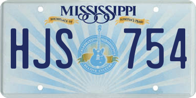 MS license plate HJS754