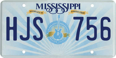 MS license plate HJS756
