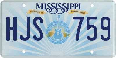 MS license plate HJS759