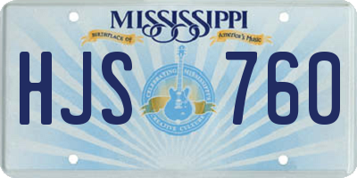 MS license plate HJS760