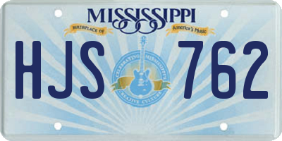 MS license plate HJS762