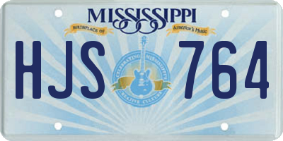 MS license plate HJS764