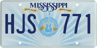 MS license plate HJS771