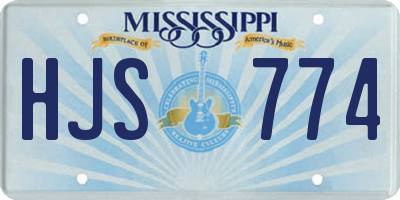 MS license plate HJS774