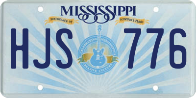 MS license plate HJS776