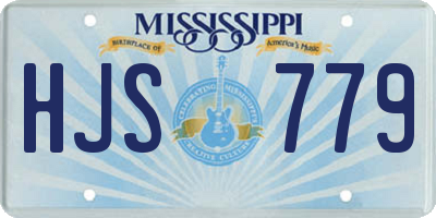 MS license plate HJS779