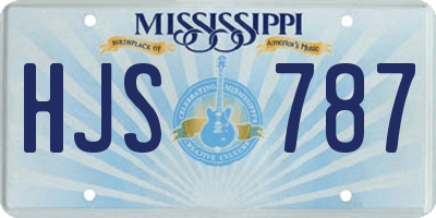 MS license plate HJS787