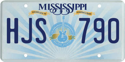 MS license plate HJS790